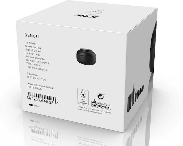 Zone Denmark Dóza s víkem 10x7,5 Sensu Black