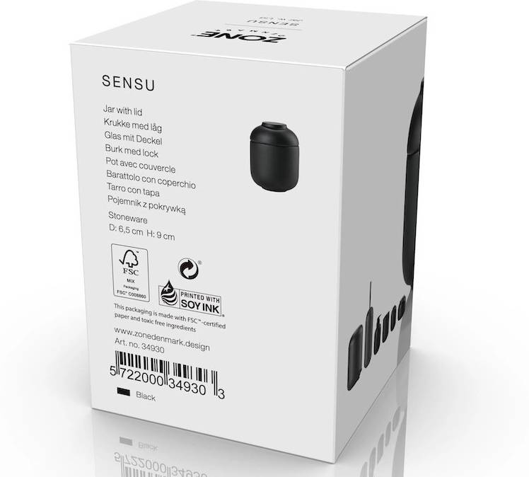 Zone Denmark Dóza s víkem 6,5x9 Sensu Black