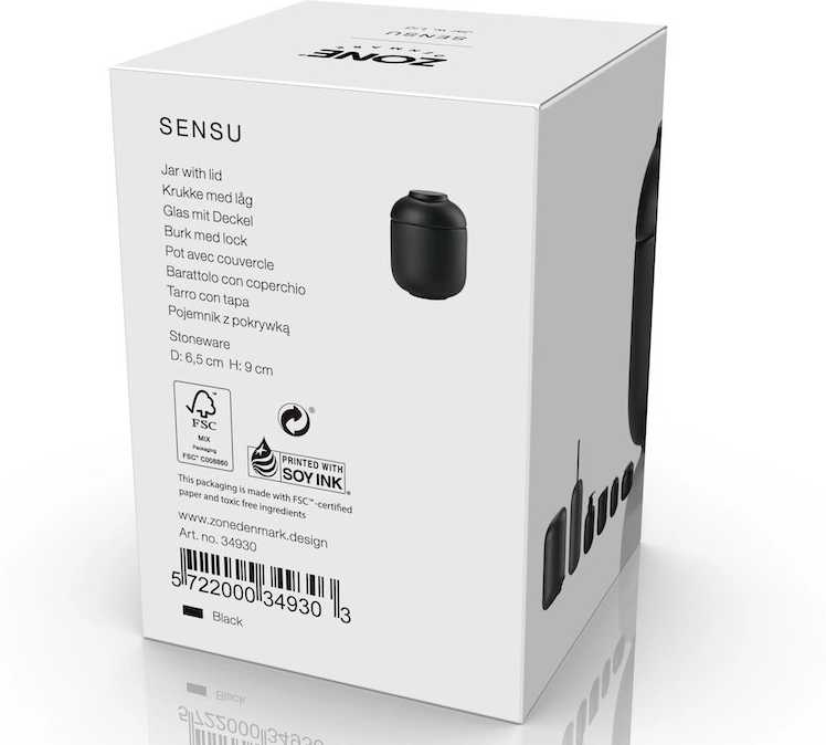 Zone Denmark Dóza s víkem 6,5x9 Sensu Black