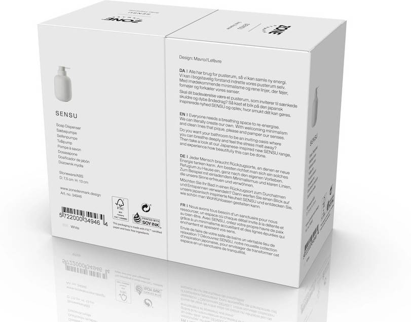 Zone Denmark Dávkovač mýdla Sensu White