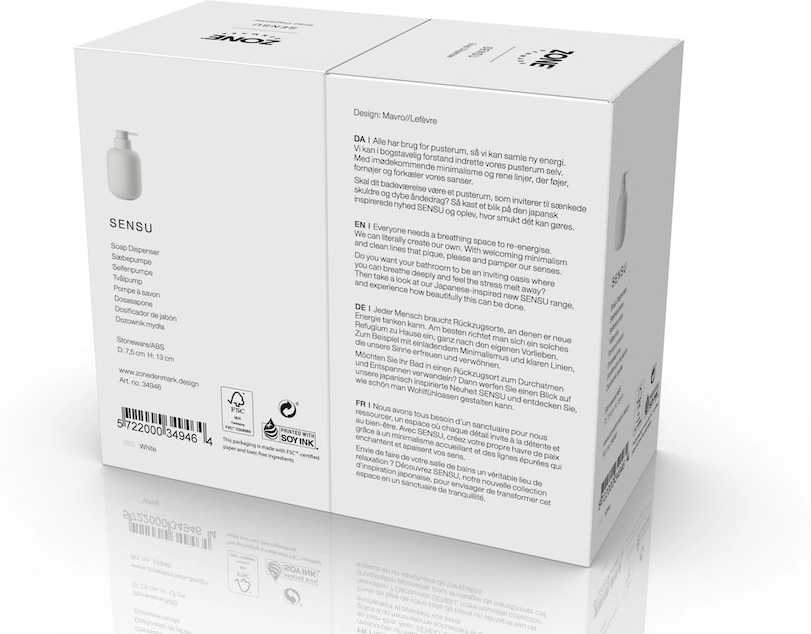 Zone Denmark Dávkovač mýdla Sensu White