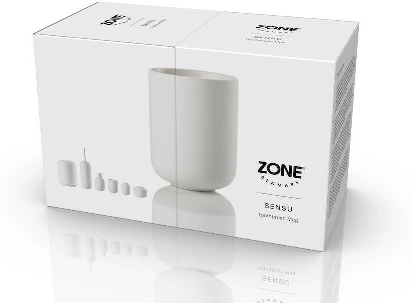 Zone Denmark Kelímek na zubní kartáček Sensu White