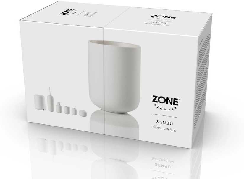 Zone Denmark Kelímek na zubní kartáček Sensu White