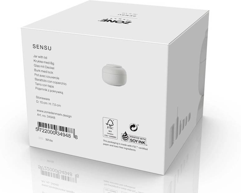 Zone Denmark Dóza s víkem 10x7,5 Sensu White