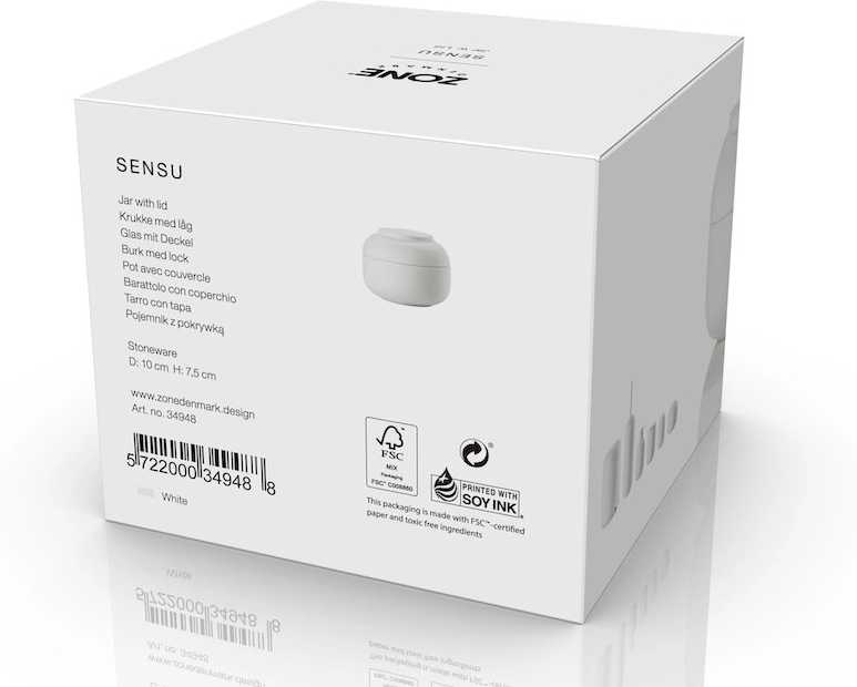 Zone Denmark Dóza s víkem 10x7,5 Sensu White