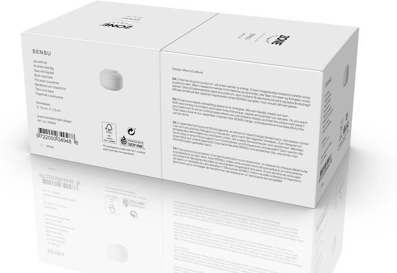 Zone Denmark Dóza s víkem 10x7,5 Sensu White