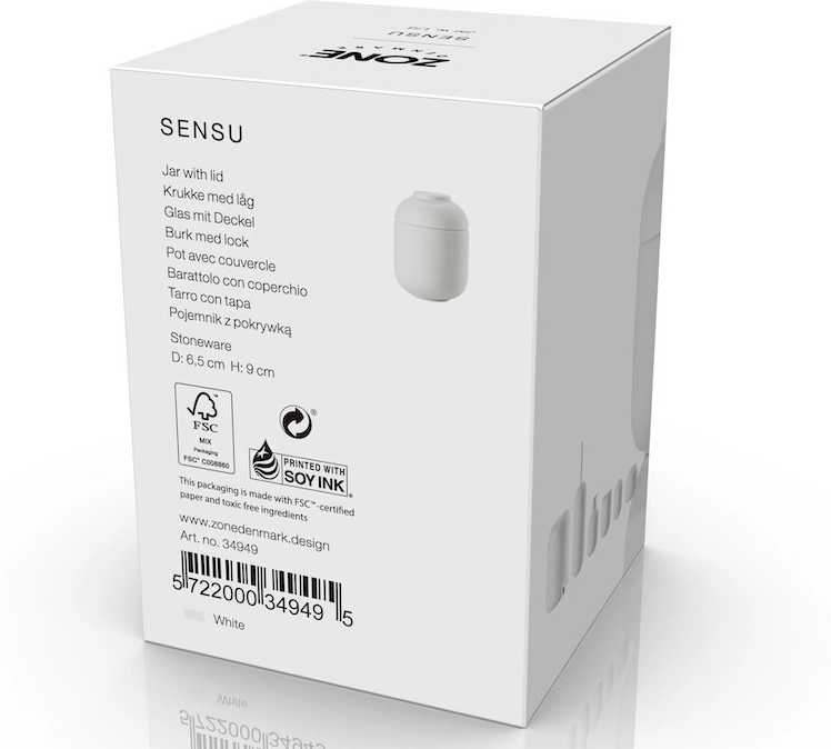 Zone Denmark Dóza s víkem 6,5x9 Sensu White