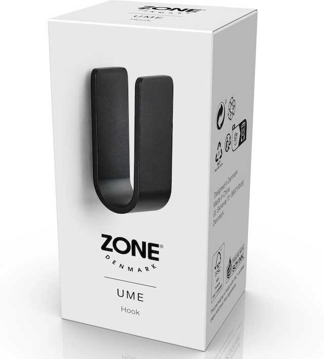 Zone Denmark Kovový háček na zeď Ume Black