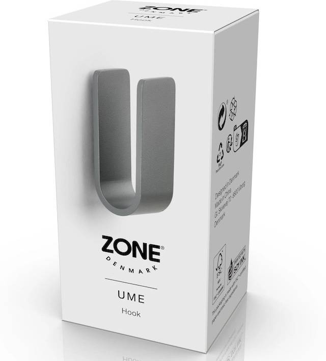 Zone Denmark Kovový háček na zeď Ume Grey