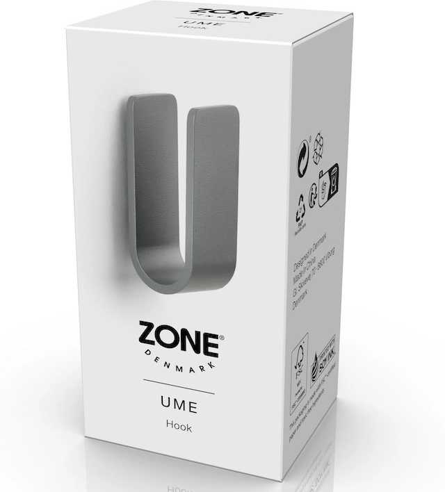 Zone Denmark Kovový háček na zeď Ume Grey