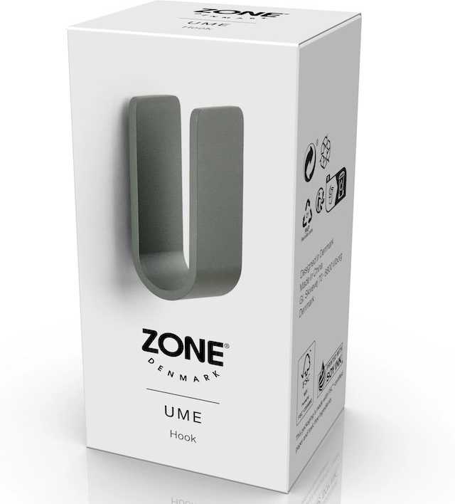 Zone Denmark Kovový háček na zeď Ume Olive Green