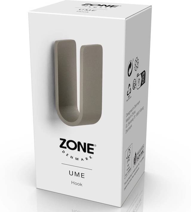 Zone Denmark Kovový háček na zeď Ume Taupe