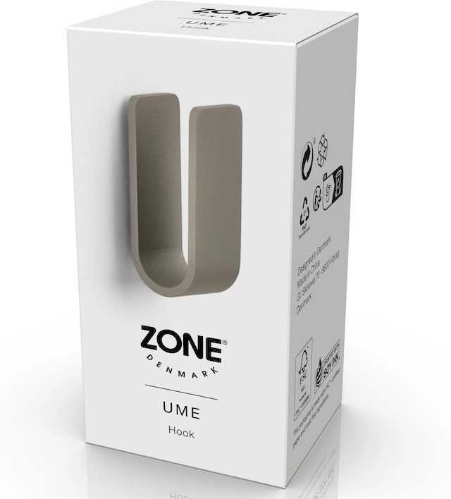 Zone Denmark Kovový háček na zeď Ume Taupe