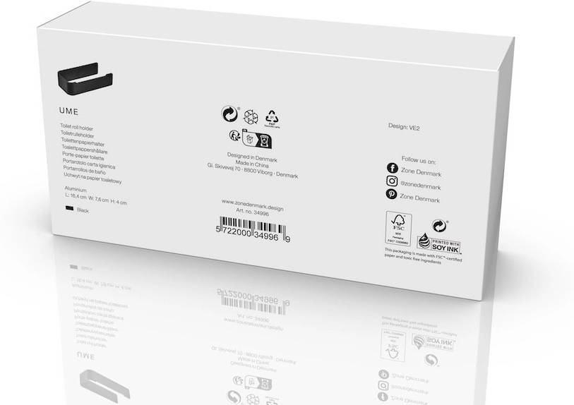 Zone Denmark Držák na toaletní papír Ume Black