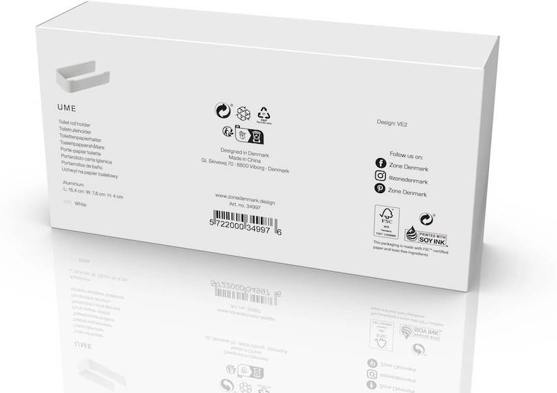 Zone Denmark Držák na toaletní papír Ume White