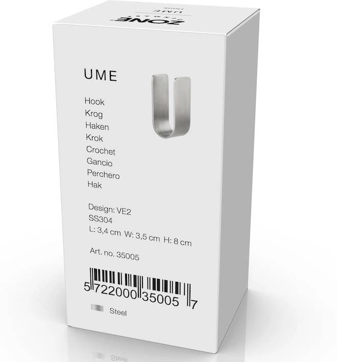 Zone Denmark Háček na zeď Ume Steel