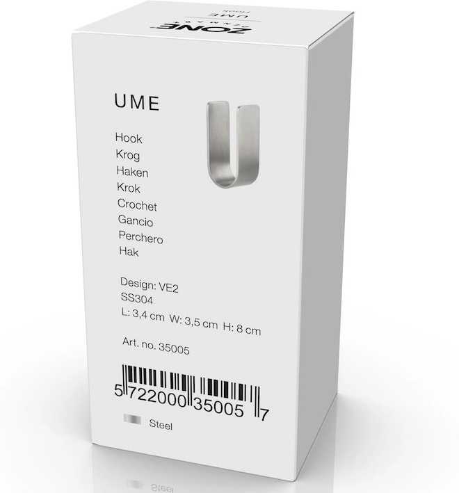 Zone Denmark Háček na zeď Ume Steel
