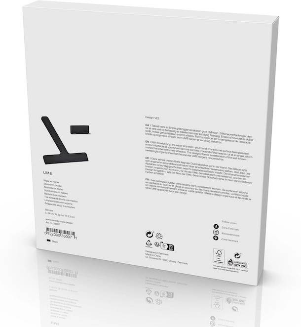 Zone Denmark Koupelnová stěrka se stojánkem Ume Black