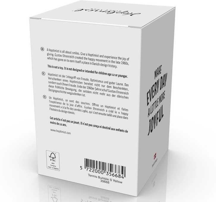 Hoptimist Figurka Hoptimist Tenisový míček Bumble S Yellow