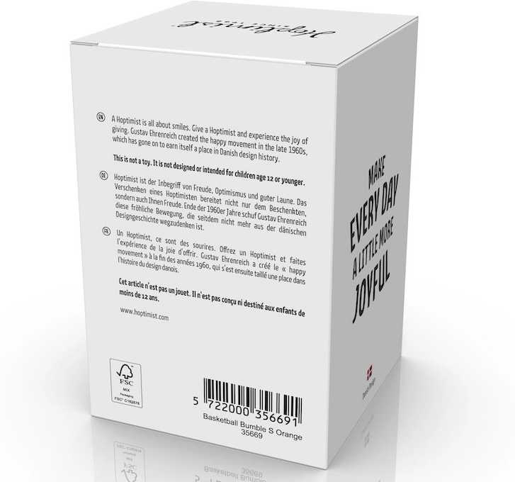 Hoptimist Figurka Hoptimist Basketbalový míč Bumble S Orange