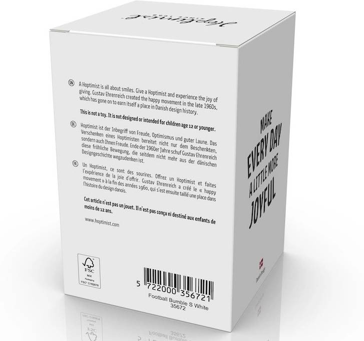 Hoptimist Figurka Hoptimist Fotbalový míč Bumble S White