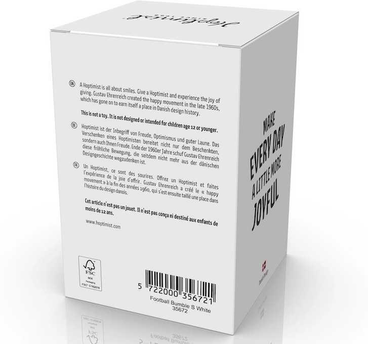 Hoptimist Figurka Hoptimist Fotbalový míč Bumble S White