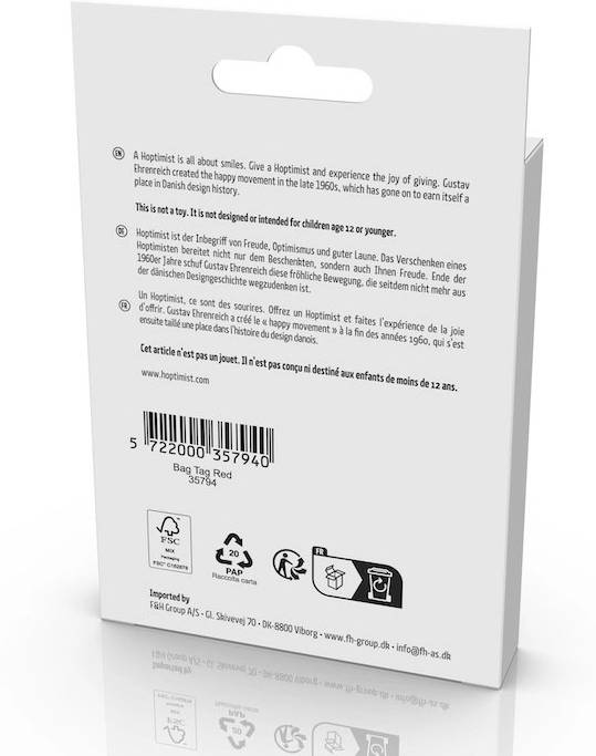 Hoptimist Jmenovka na zavadlo Red