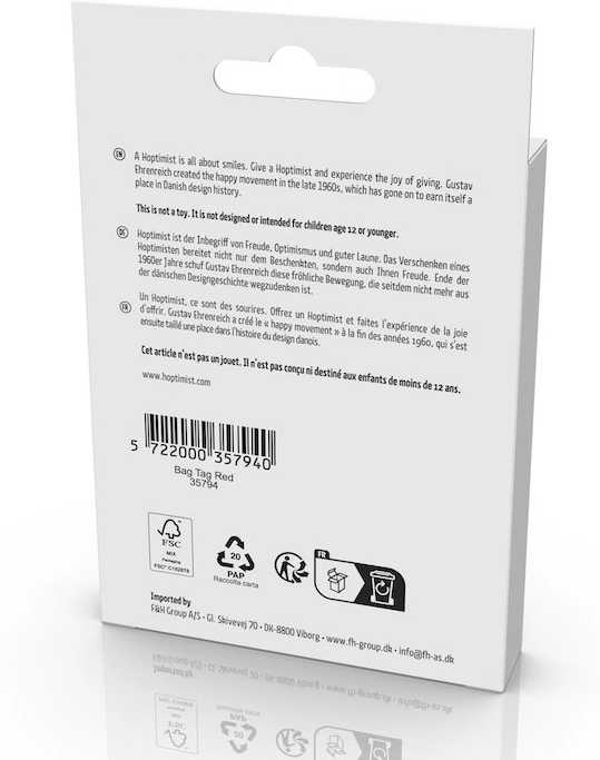 Hoptimist Jmenovka na zavadlo Red