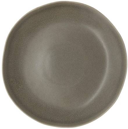 Villa Collection Kameninový mělký talíř Shoku Warm Brown 20 cm