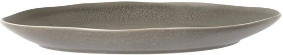 Villa Collection Kameninový mělký talíř Shoku Warm Brown 20 cm