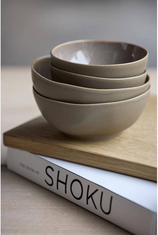 Villa Collection Kameninová miska Shoku Warm Brown 12,5 cm