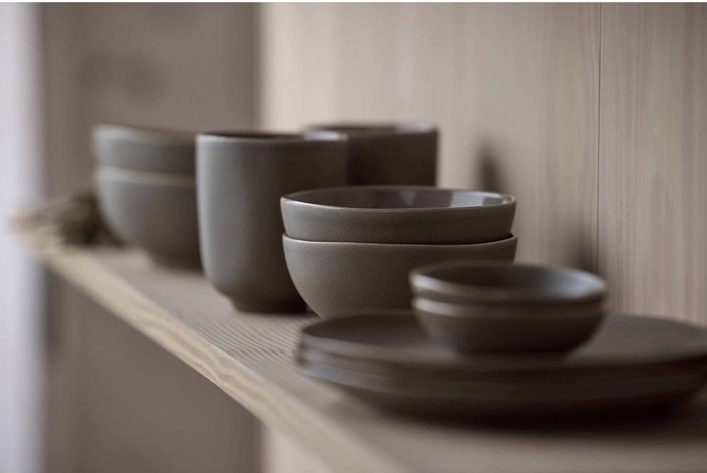 Villa Collection Kameninová miska Shoku Warm Brown 15 cm