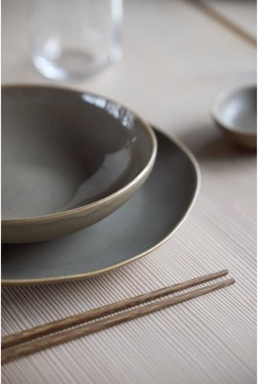 Villa Collection Kameninová polévková miska Shoku Warm Brown 23 cm