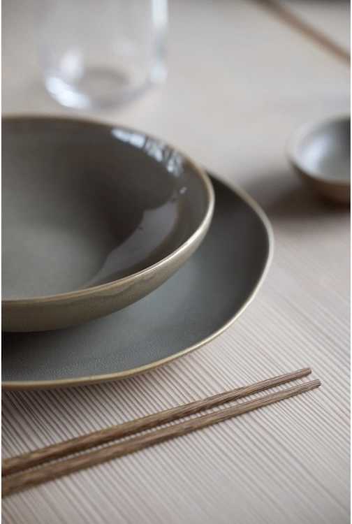 Villa Collection Kameninová polévková miska Shoku Warm Brown 23 cm