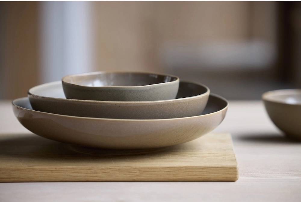 Villa Collection Kameninová polévková miska Shoku Warm Brown 23 cm