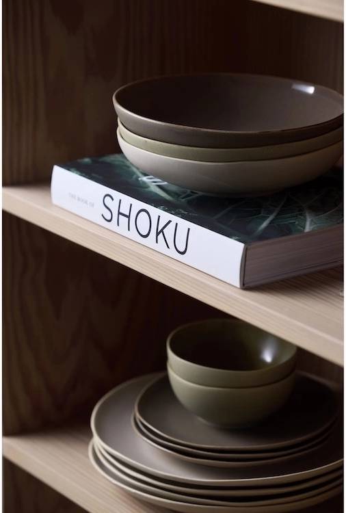 Villa Collection Kameninová polévková miska Shoku Warm Brown 23 cm