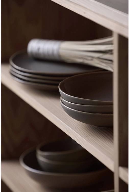 Villa Collection Kameninová salátová mísa Shoku Warm Brown 28 cm