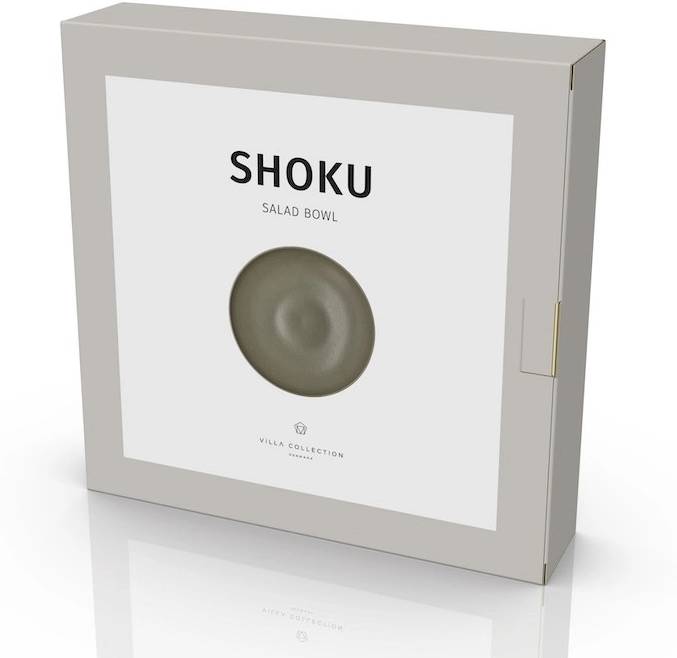 Villa Collection Kameninová salátová mísa Shoku Warm Brown 28 cm