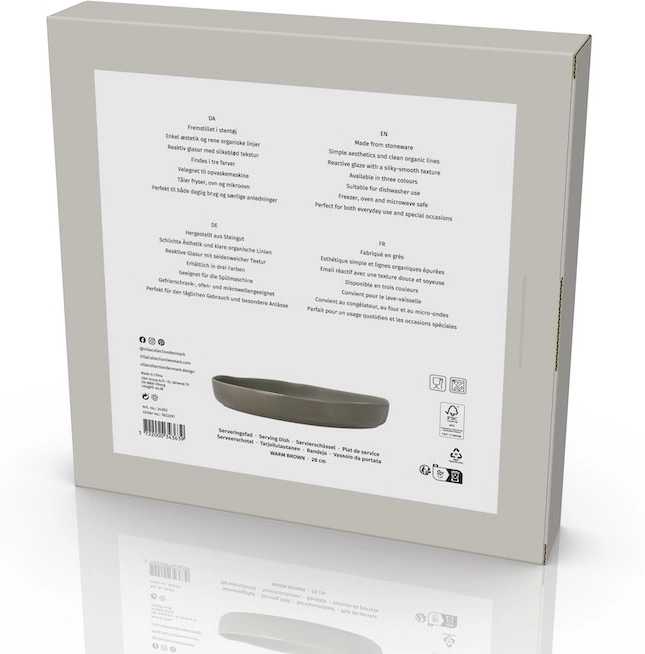 Villa Collection Kameninová servírovací mísa Shoku Warm Brown 28 cm