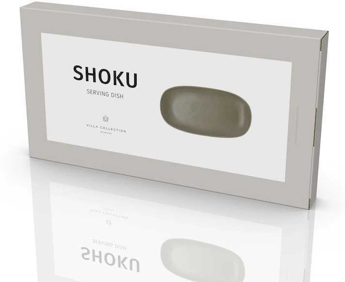 Villa Collection Kameninová servírovací tác Shoku Warm Brown 34x18 cm