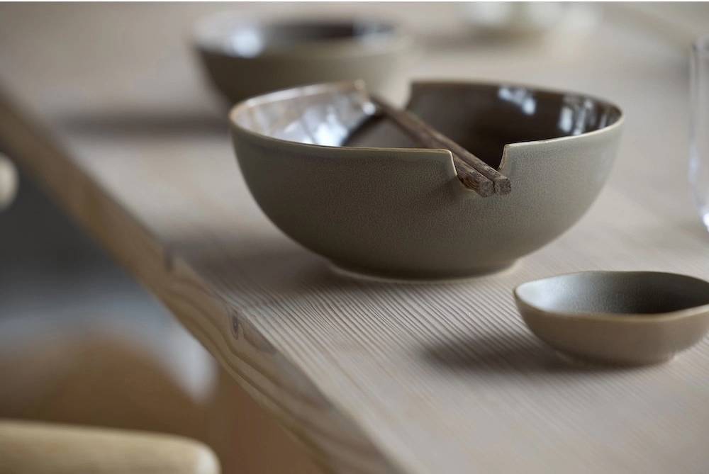 Villa Collection Kameninová miska na omáčku Shoku Warm Brown 9 cm