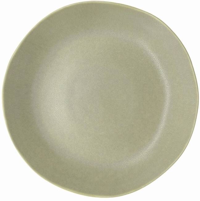 Villa Collection Kameninový mělký talíř Shoku Pure Green 20 cm