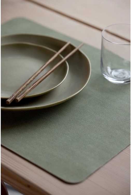 Villa Collection Kameninový mělký talíř Shoku Pure Green 20 cm