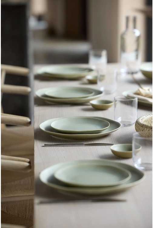 Villa Collection Kameninový mělký talíř Shoku Pure Green 27 cm