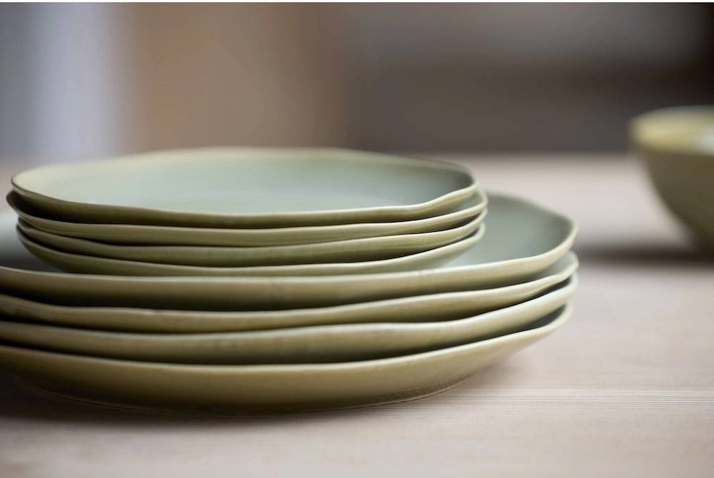 Villa Collection Kameninová miska Shoku Pure Green 12,5 cm