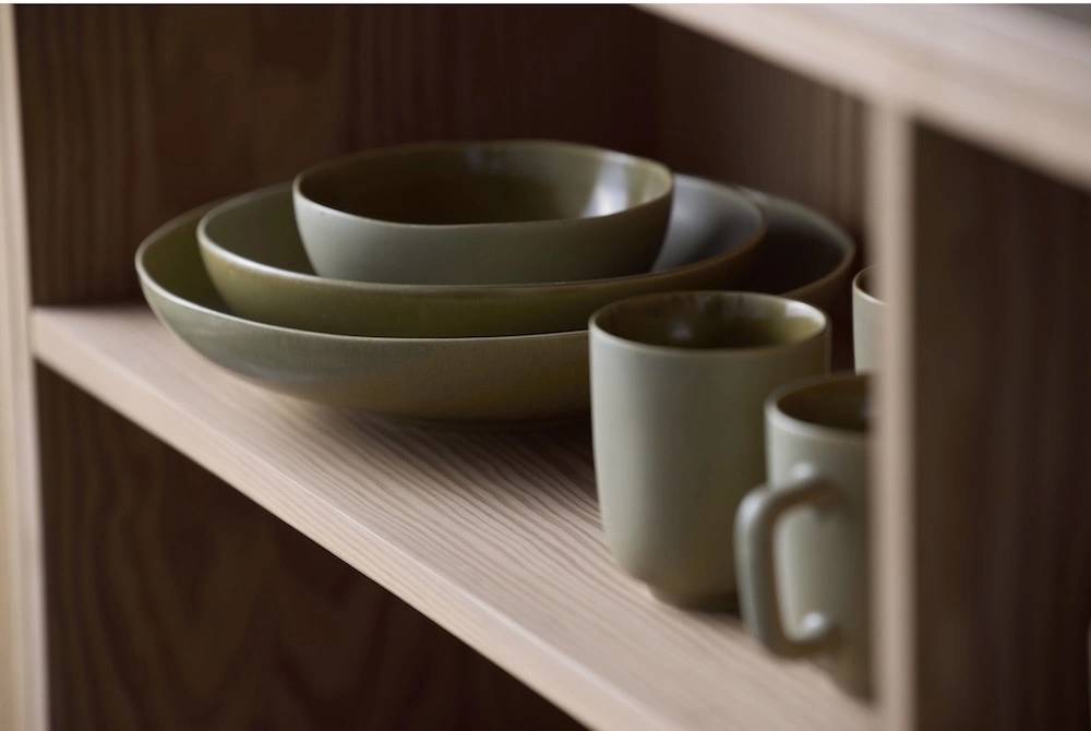 Villa Collection Kameninová polévková miska Shoku Pure Green 23 cm