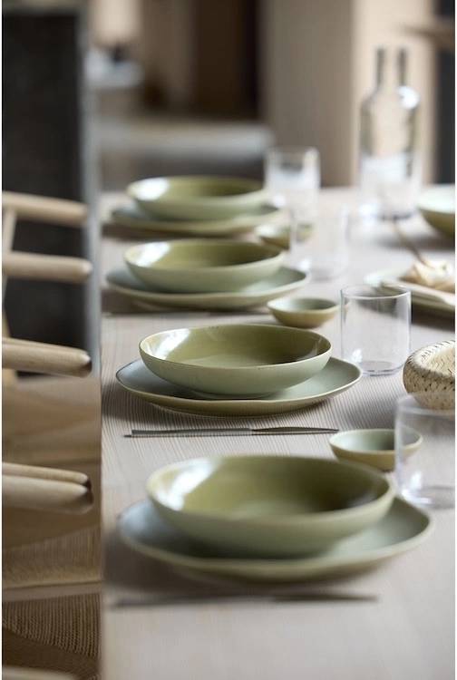 Villa Collection Kameninová polévková miska Shoku Pure Green 23 cm