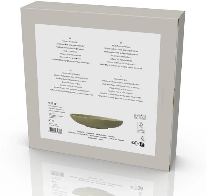 Villa Collection Kameninová salátová mísa Shoku Pure Green 28 cm