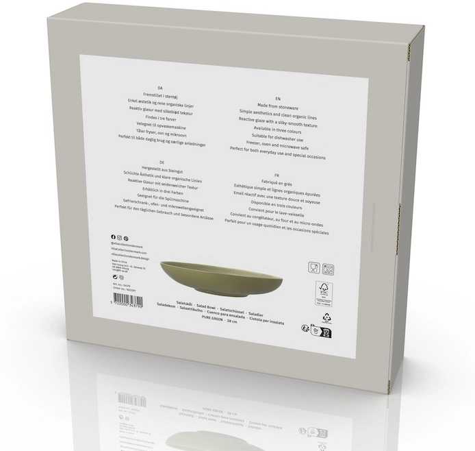 Villa Collection Kameninová salátová mísa Shoku Pure Green 28 cm