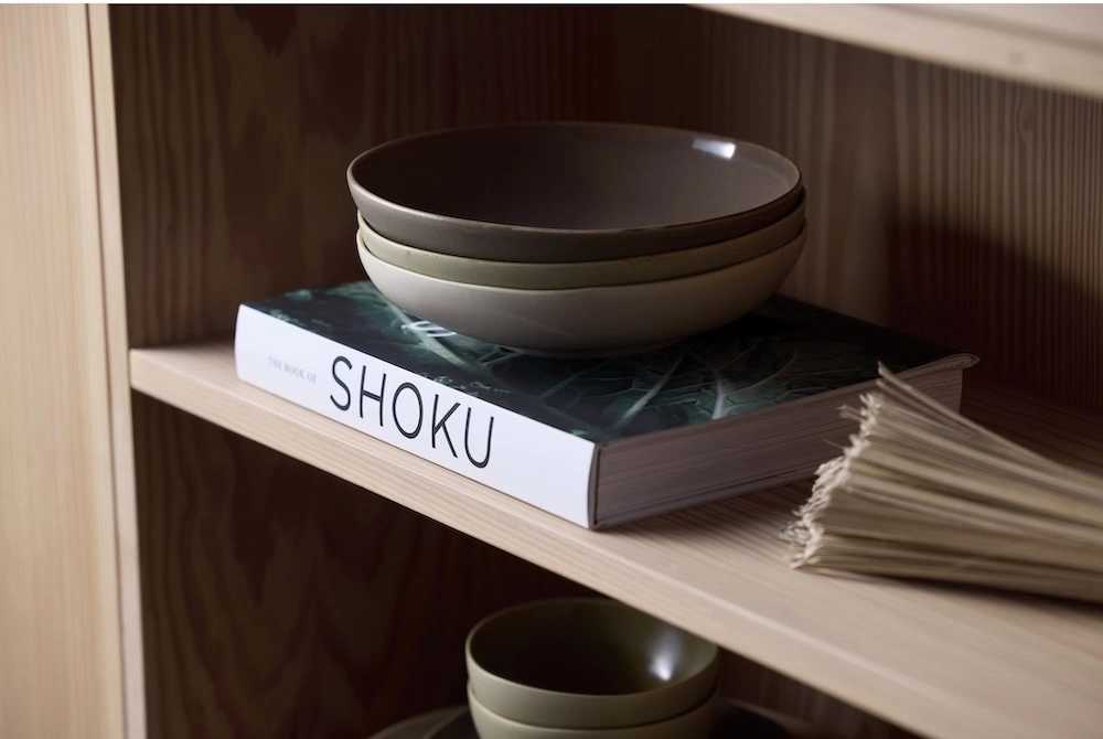 Villa Collection Kameninová těstovinová mísa Shoku Pure Green 21 cm